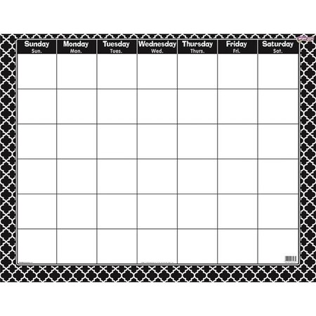 Moroccan Black Wipe Off Calendar